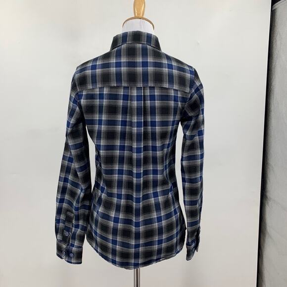 Dixxon Shirt Womens S Small Navy Black Snap Buttons Performance Flannel Company - Picture 7 of 13